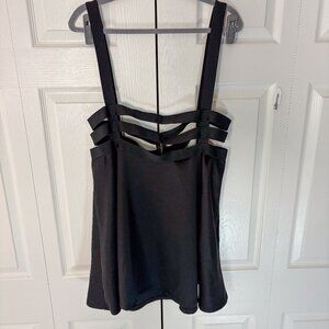 BlueTime Black Strappy Cutout Tank Top Size 3XL